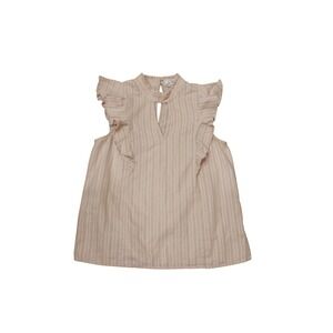BCBGeneration Ruffle Pink Keyhole Blouse Women Small Cotton Boho Romantic